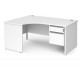 Harlow Panel End Ergonomic Desk with Two Drawer Pedestal